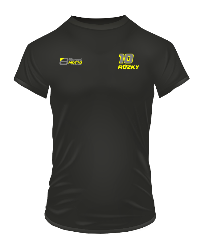 T-Shirt Eighteen Motto x Rozky Black TYPE 2